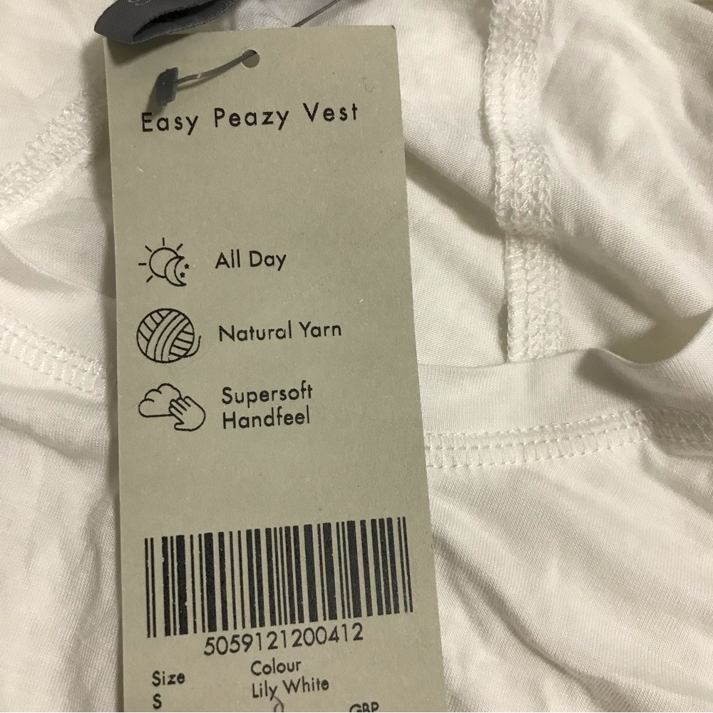 Sweaty Betty Lily White Easy Peazy Pima Tank Top - Picture 4 of 7